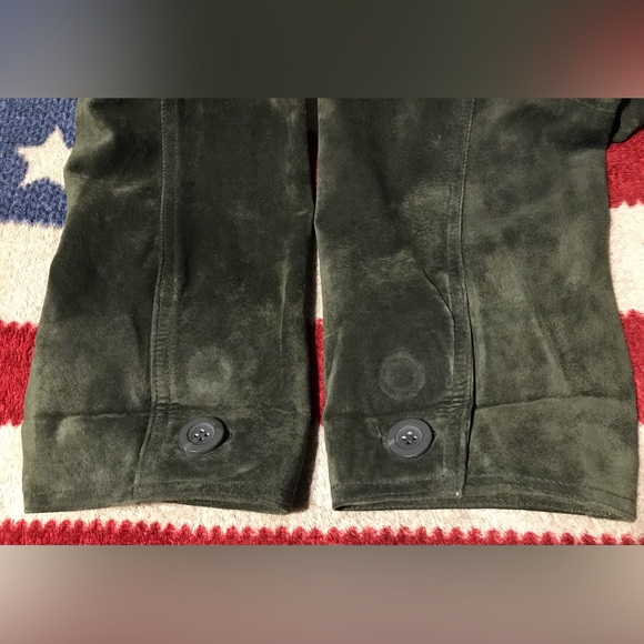 NWOT Vintage Womens Unisex ST JOHNS BAY GREEN OLIVE SUEDE Jacket 3XL Leather Rl - Picture 9 of 13